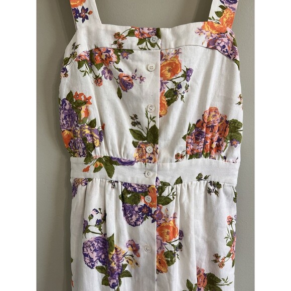 NWT Frnch Paris Floral Midi Sundress Vacation Beach Summer Dress Size Small - Picture 3 of 10